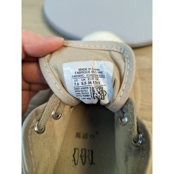 Converse Jack Purcell Tan White Canvas Low Top Casual Sneakers 540345C size 7.5 - Picture 10 of 10